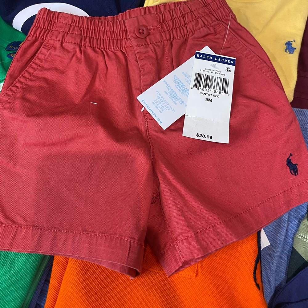 Polo Ralph Lauren baby chino shorts red 9 months